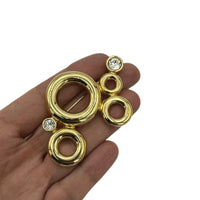 Courreges Gold Open Circle Brooch Vintage Pin