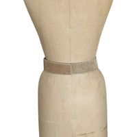 Etcetera Wide Camel Color Leather Oversized Grommet Waist Belt