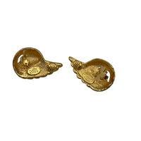 Joan Rivers Gold Pave Swan Vintage Clip-On Earrings