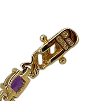 Sterling Silver Gold Vermeil Multiple Gemstone Tennis Bracelet