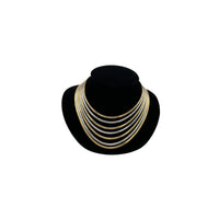 Napier Mix Metal Silver Gold Multi-Chain Necklace