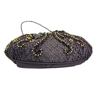 Vintage Purple Art Deco Style Beaded Evening Handbag by Carlo Fellini