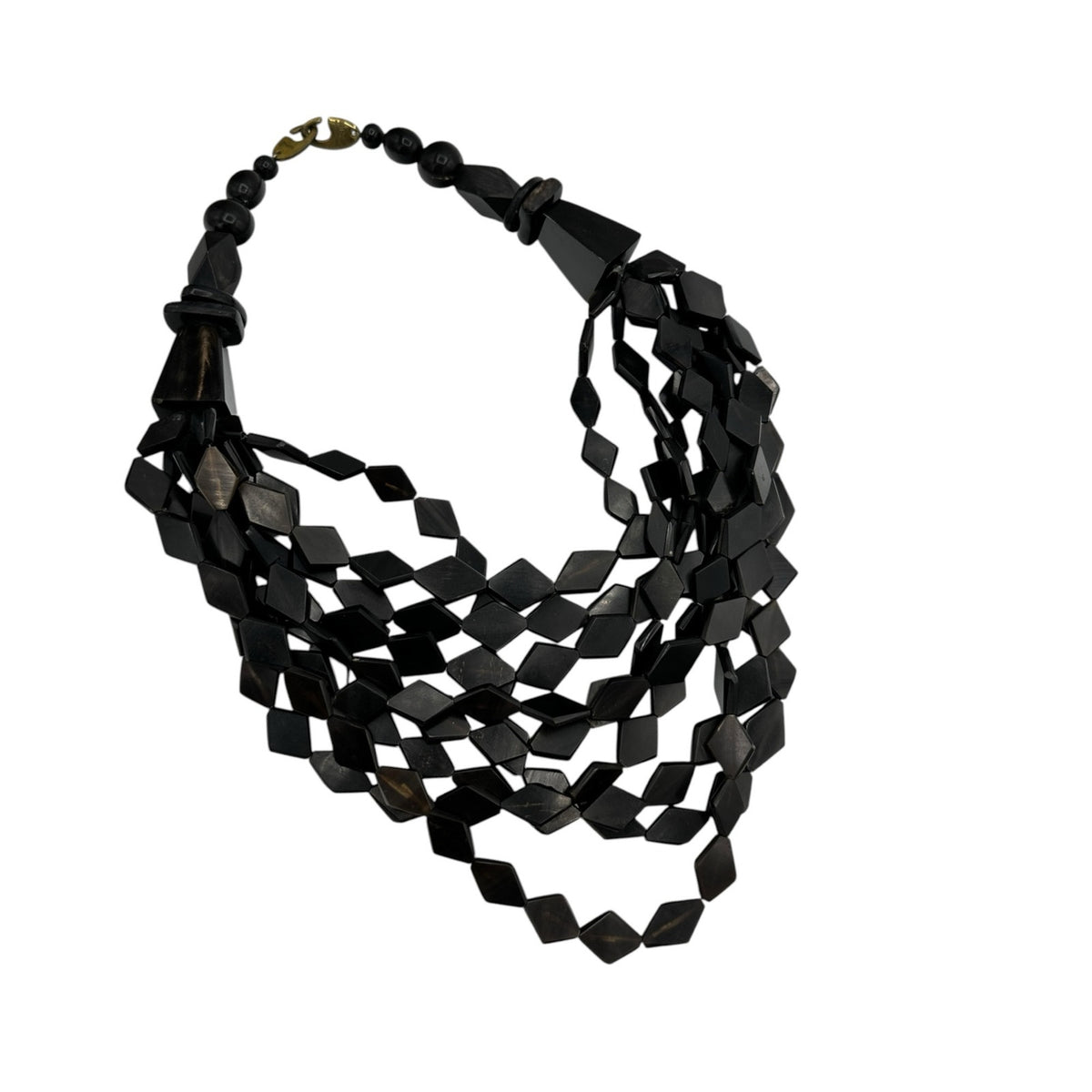 Monies Gerda Lynggaard Vintage Horn Multi Strand Necklace