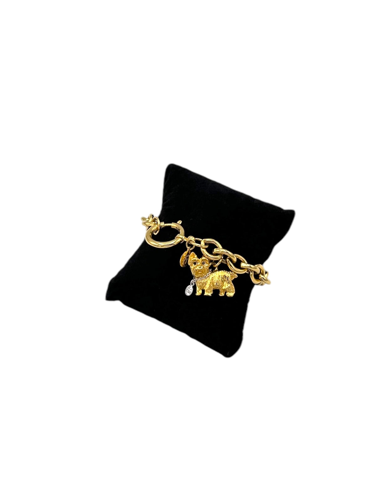 Joan Rivers Vintage Gold Scottie Dog Charm Bracelet