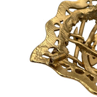 Christian Lacroix Gold Heart Brooch Made in France Vintage 1990s Pin