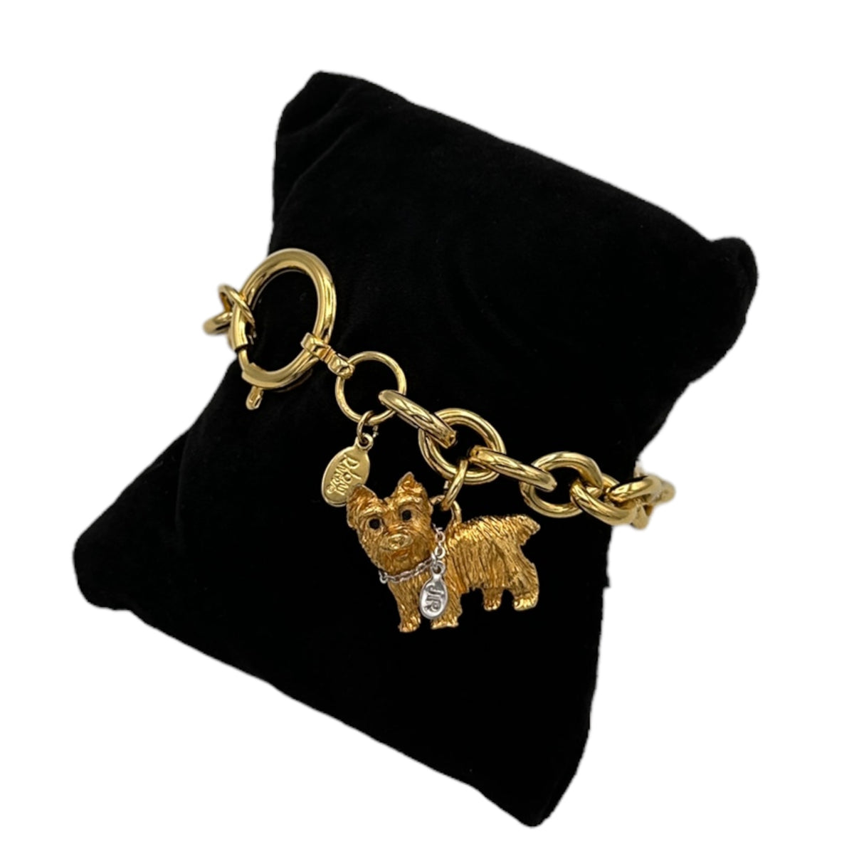 Joan Rivers Vintage Gold Scottie Dog Charm Bracelet