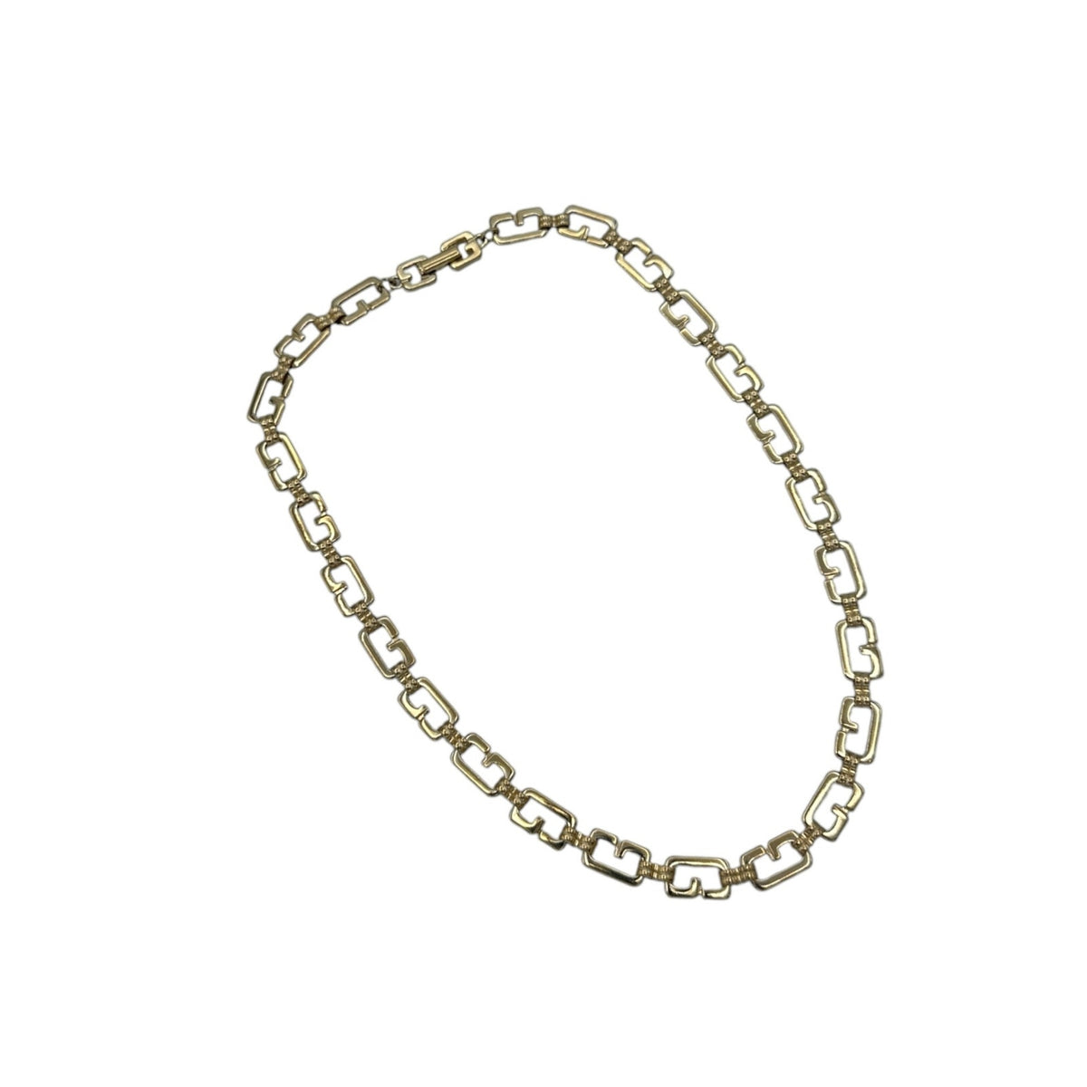 Vintage Givenchy Gold Logo Chain Necklace