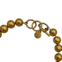 Anne Klein Textured Gold Round Ball Chunky Chain Necklace