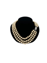 Kenneth Jay Lane Multi-Strand Jacqueline Kennedy Pearl Necklace