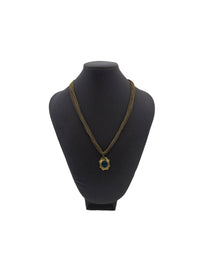 Ralph Lauren RRL Gold Layered Chain Blue Cabochon Pendant