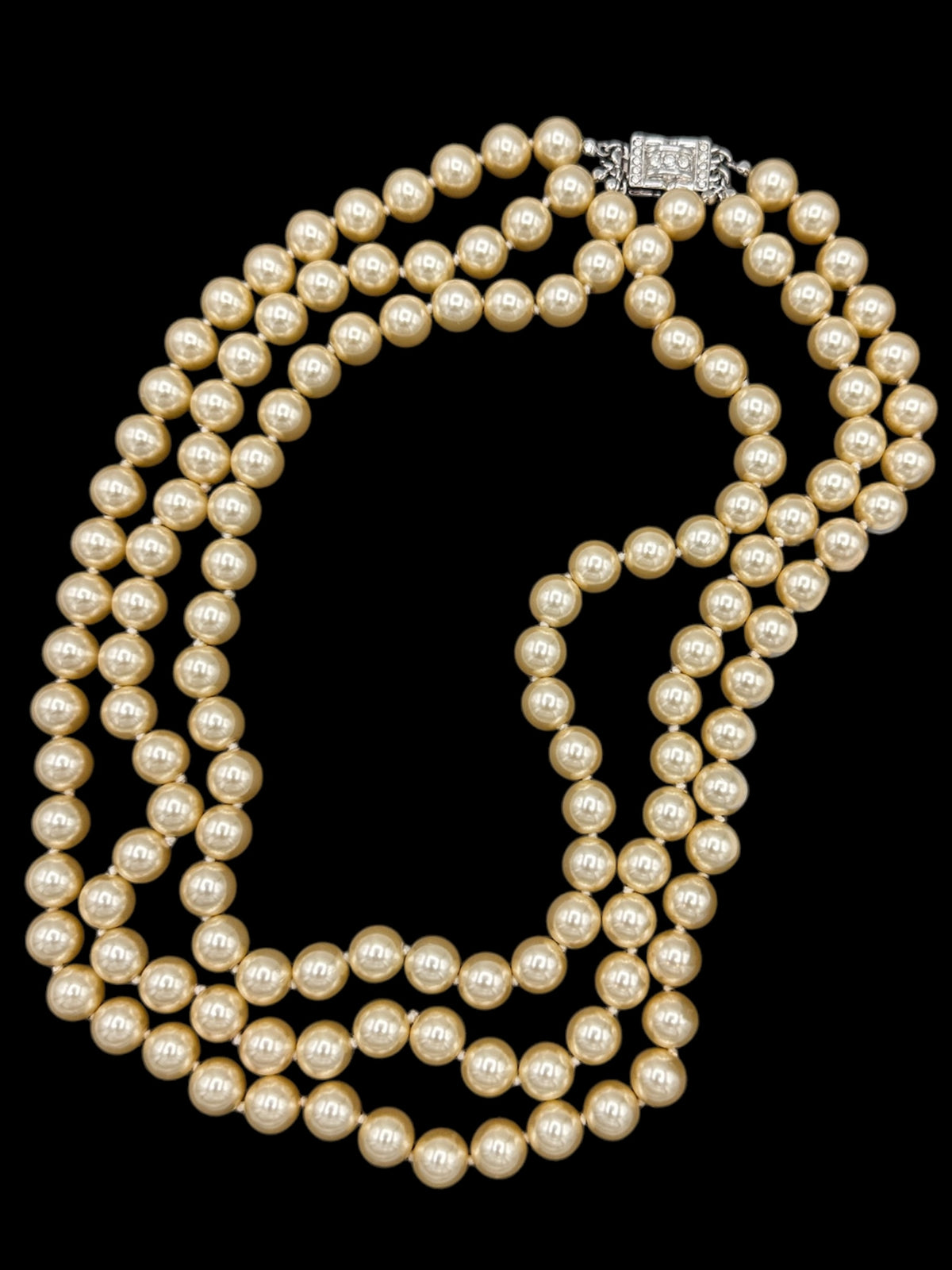 Kenneth Jay Lane Multi-Strand Jacqueline Kennedy Pearl Necklace