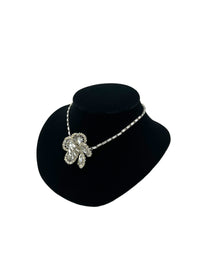 Crown Trifari Vintage Layered Rhinestone Flower Pendant