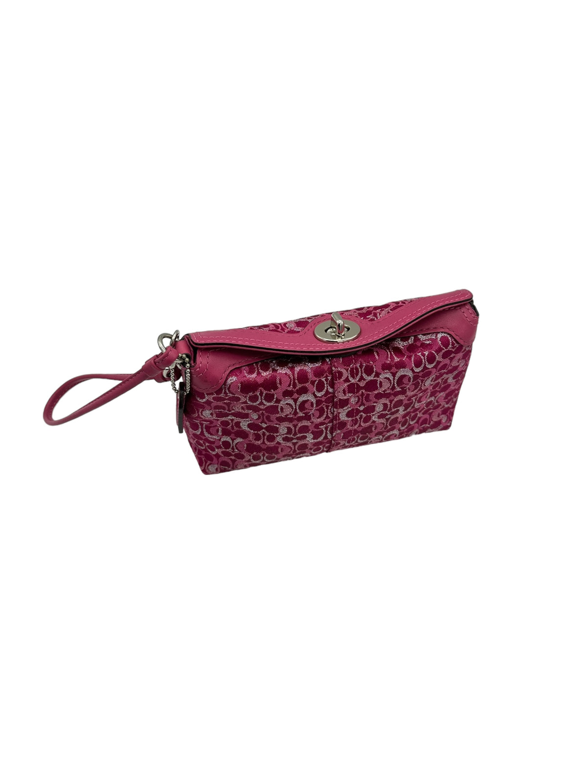 Coach Madison Pink Raspberry Y2K Limited Edition Jacquard Wristlet Clutch