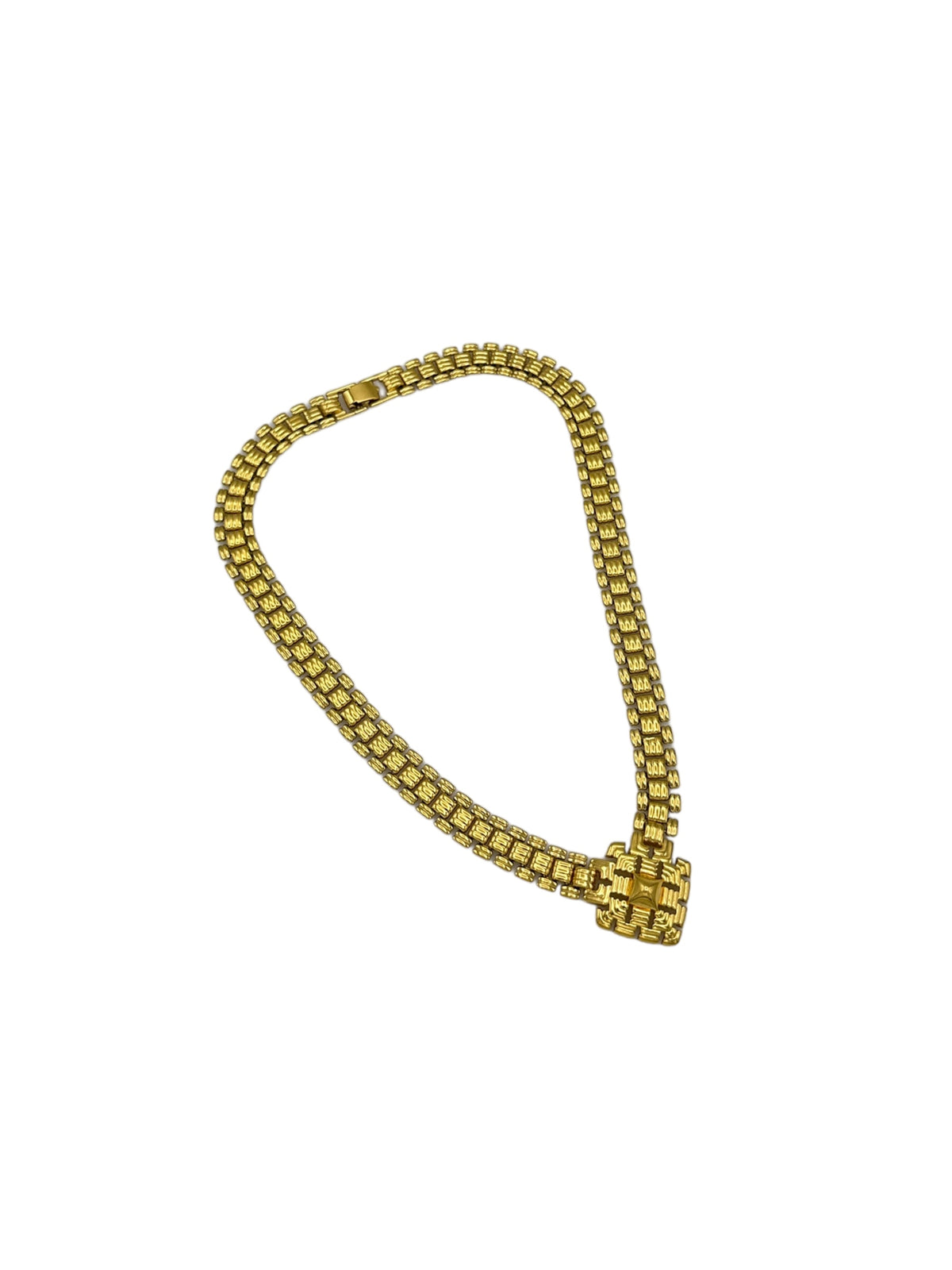 Monet Gold Link Layering Collar Necklace