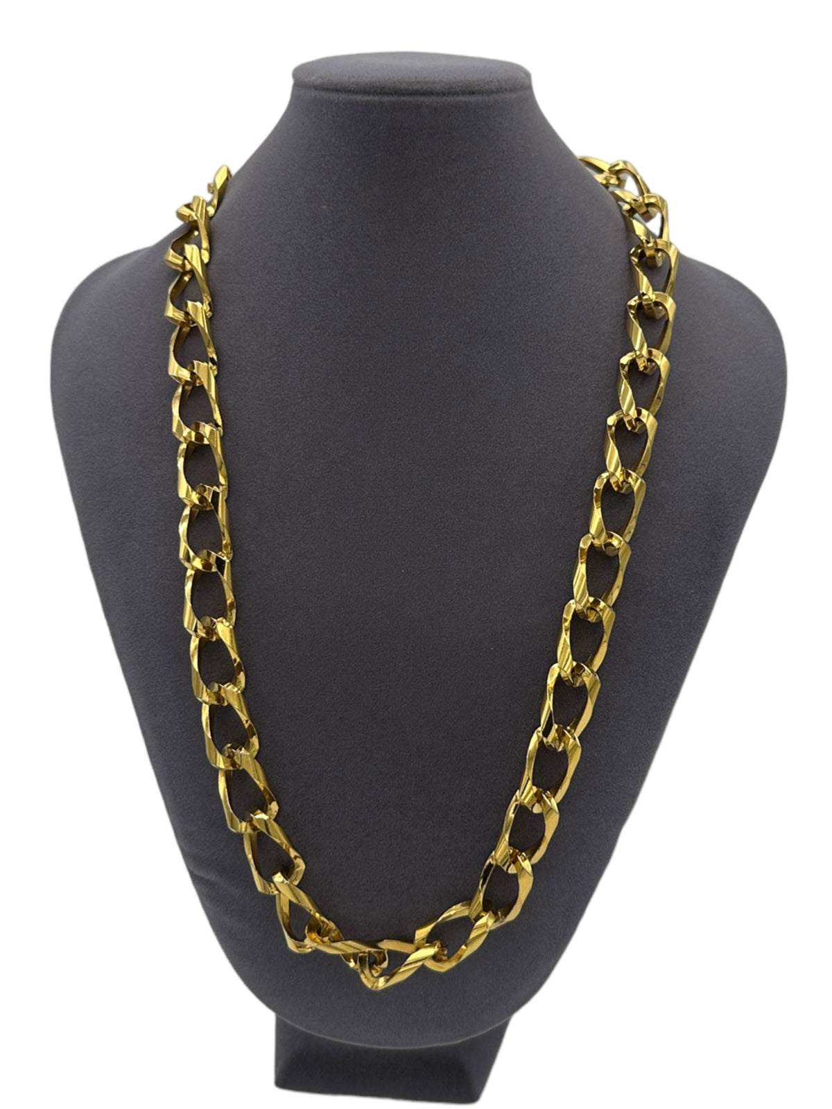 Anne Klein Classic Heavy Gold Cuban Link Chain Long Necklace