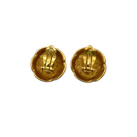 Signed Anne Klein Satin Gold Rope Clip-On Earrings Vintage Twisted Knot Statement Jewelry