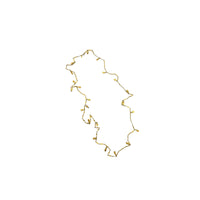Monet Gold Long Textured Chain Tassel Charm Necklace