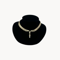 Vintage TARA Clear Rhinestone Tulip Drop Pendant Necklace