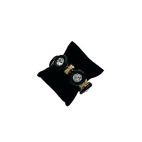 Kenneth Jay Lane KJL Black Circle Link Rhinestone Bracelet