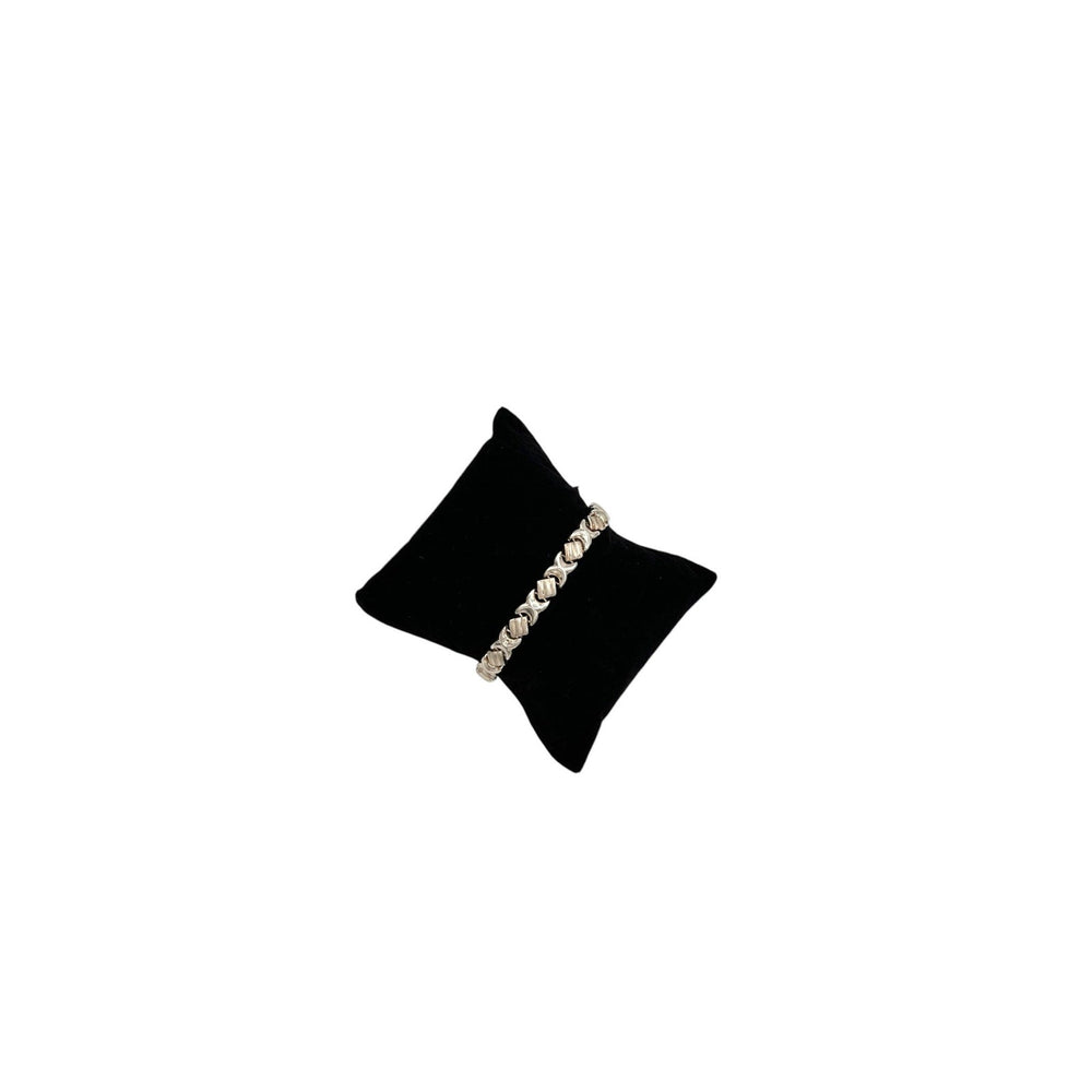 BraceletsAlumni Stampato Style Sterling Silver XO Link Bracelet