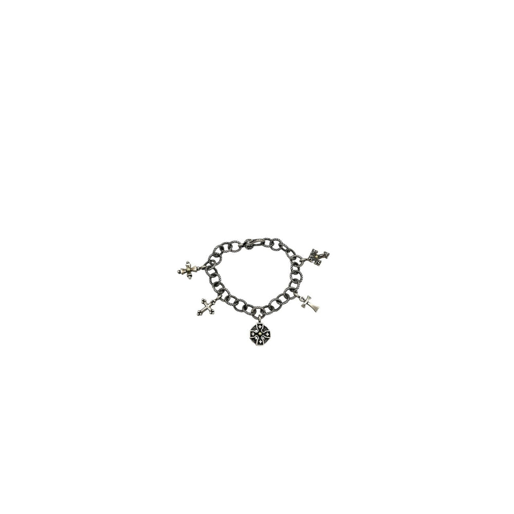 BraceletsAnn King Crosses Of The World Sterling Silver Charm Bracelet 18K Gold