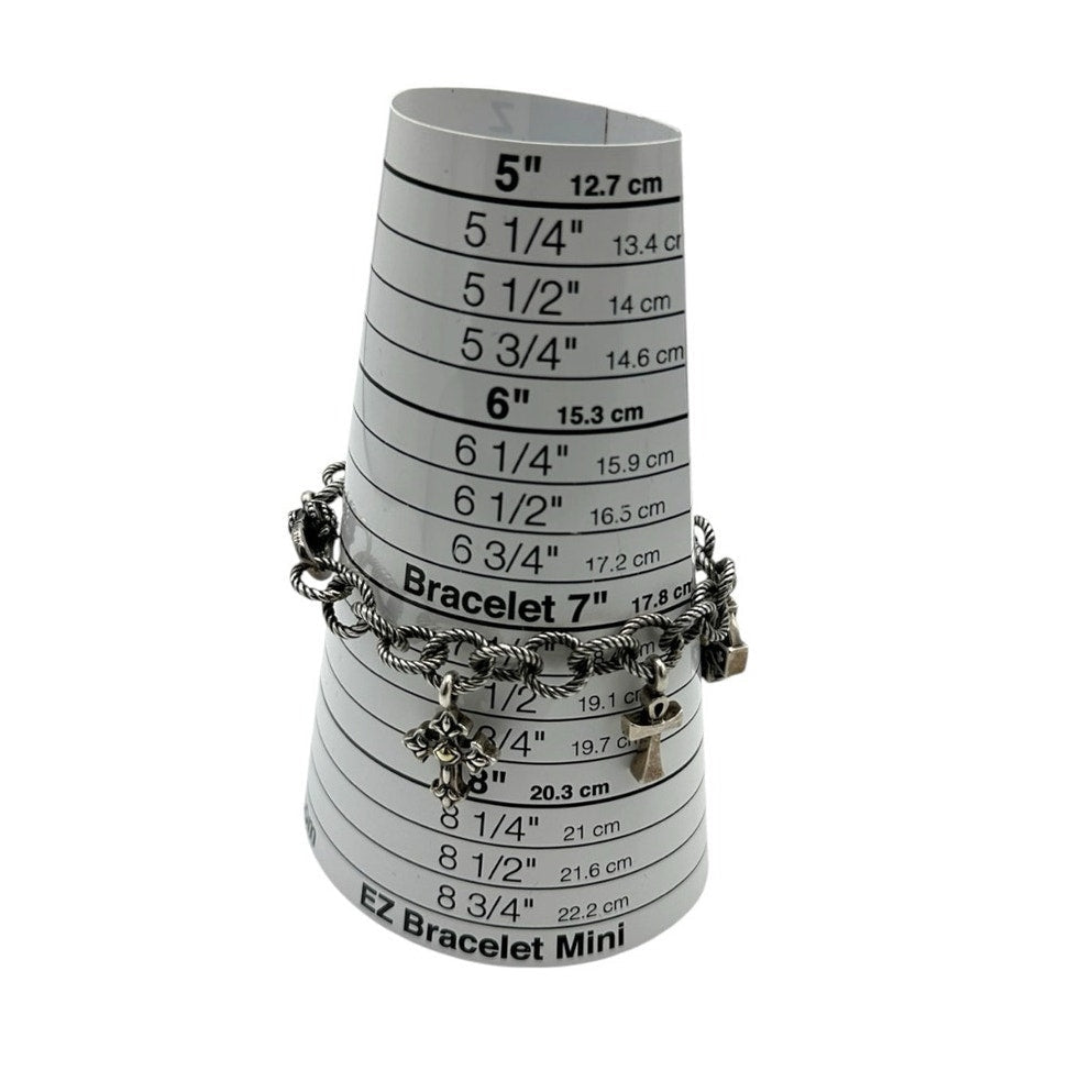 BraceletsAnn King Crosses Of The World Sterling Silver Charm Bracelet 18K Gold
