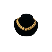 Anne Klein Brushed Matte Gold Square Link Classic Necklace