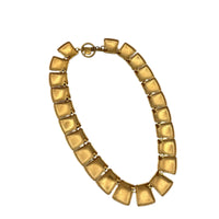 Anne Klein Brushed Matte Gold Square Link Classic Necklace