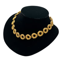 Necklaces & PendantsAnne Klein II Gold Textured Circle Link Necklace AKII 1990s Chain Link