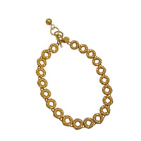 Necklaces & PendantsAnne Klein II Gold Textured Circle Link Necklace AKII 1990s Chain Link