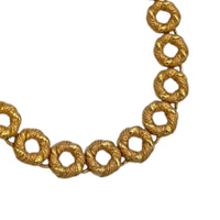 Necklaces & PendantsAnne Klein II Gold Textured Circle Link Necklace AKII 1990s Chain Link