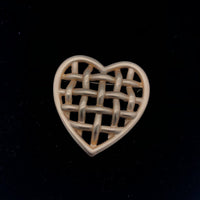 Anne Klein Matt Gold Weave Heart Brooch - 24 Wishes Vintage Jewelry