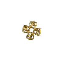 Anne Klein Shiny Gold Cross Classic Brooch 24 Wishes Vintage Jewelry