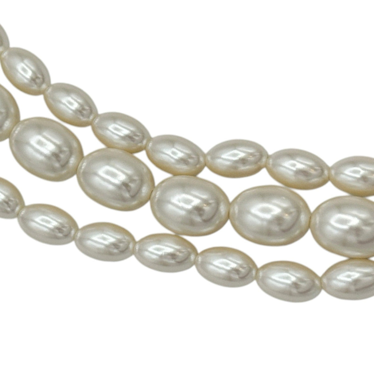 Necklaces & PendantsAnne Klein Three Strand Faux Pearl Necklace Toggle Closure