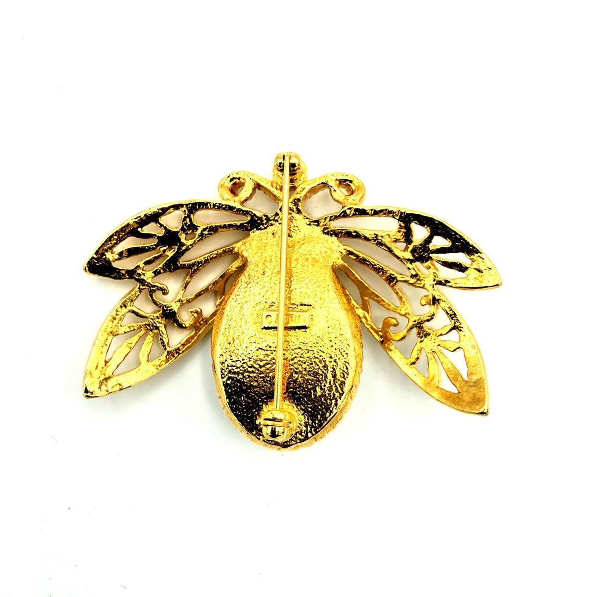 Avon Gold Large Pearl Bee Brooch - 24 Wishes Vintage Jewelry