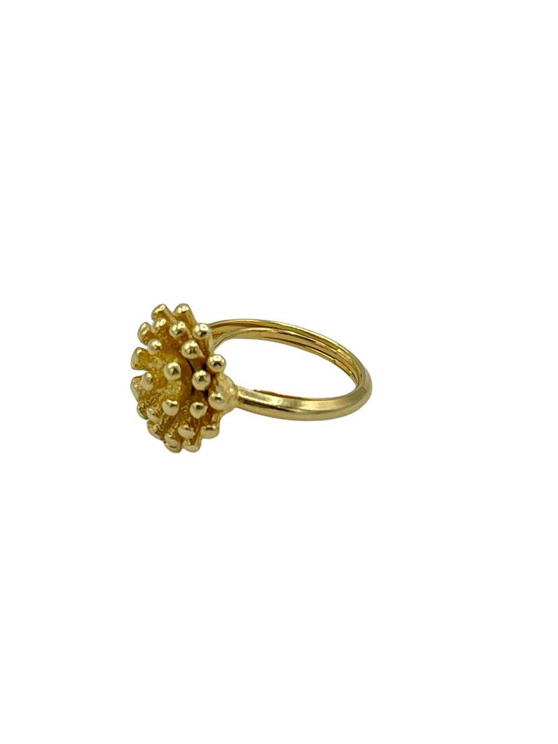 Avon Gold Starburst Vintage Adjustable Cocktail Ring - 24 Wishes Vintage Jewelry