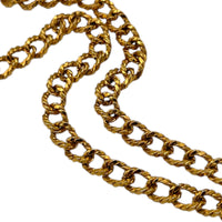 Signed Monet Gold Twisted Link Long Layering Chain Necklace