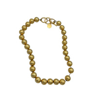 Anne Klein Textured Gold Round Ball Chunky Chain Necklace