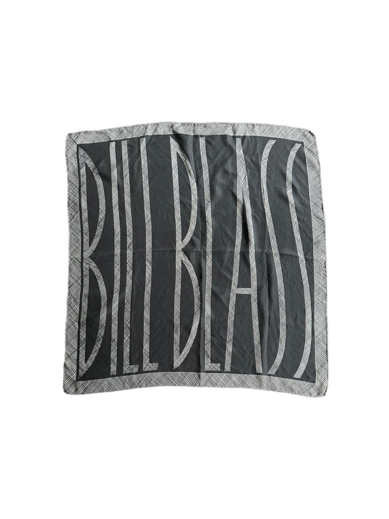 Bill Blass Black & White Geometric Vintage Square Silk Scarf - 24 Wishes Vintage Jewelry