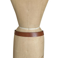 AccessoriesBronzino Wide Brown Leather Belt with Brass Buckle