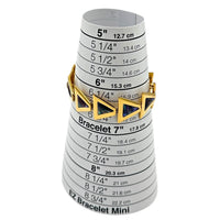 Butler Gold Abalone Geometric Triangle Link Bracelet Vintage Iridescent Statement Jewelry 24 Wishes Vintage Jewelry