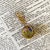 Caged Rainbow Beads Globe Vintage Charm - 24 Wishes Vintage Jewelry