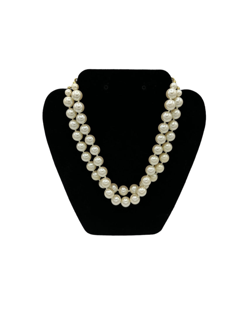 Carolee Classic Double Strand Pearl Vintage Necklace - 24 Wishes Vintage Jewelry