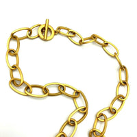 Carolee Classic Matt Gold Chain Vintage Necklace - 24 Wishes Vintage Jewelry