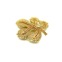 Carolee Fall Brown Golden Rhinestone Vintage Brooch - 24 Wishes Vintage Jewelry