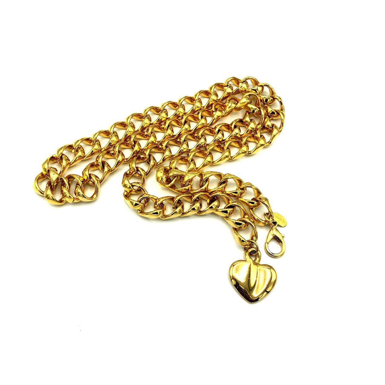 Carolee Gold Chain Heart Charm Vintage Belt - 24 Wishes