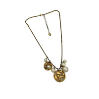 Necklaces & PendantsCarolee Gold Pearl Medallion Charm Long Rope Chain Necklace