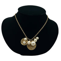 Necklaces & PendantsCarolee Gold Pearl Medallion Charm Long Rope Chain Necklace