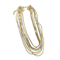 Napier Mix Metal Silver Gold Multi-Chain Necklace