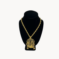Necklaces & PendantsChatelaine Style Gold Filigree Key Coin Padlock Necklace